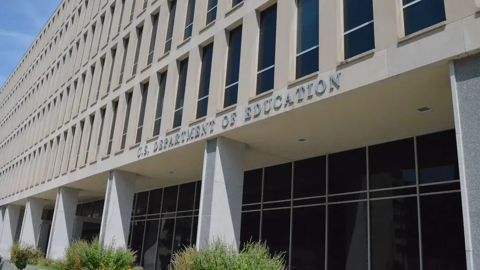 The U.S. Department of Education headquarters stands in Washington, July 29, 2025.
