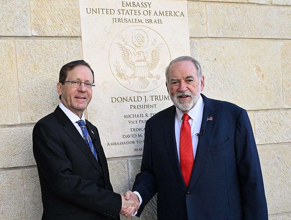 Ambassador Mike Huckabee Meets Israeli President Isaac Herzog in his Office on July 2, 2026. -- Image: U.S. Embassy Jerusalem