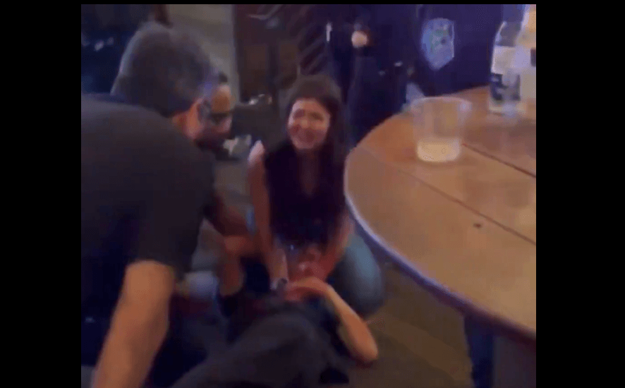 Screenshot of chaos following the shooting.