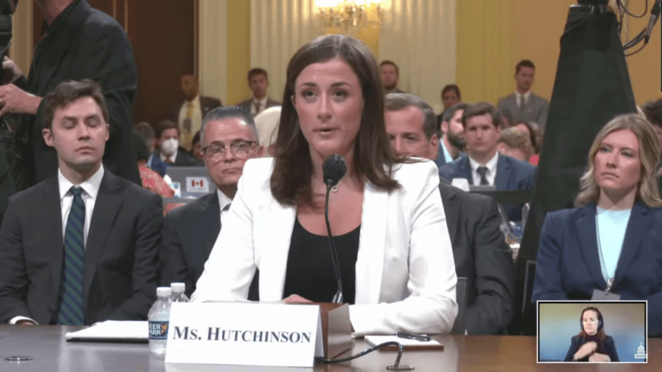 Cassidy Hutchinson, 06/28/2022 Select Committee Hearing, United States House Select Committee on J6.