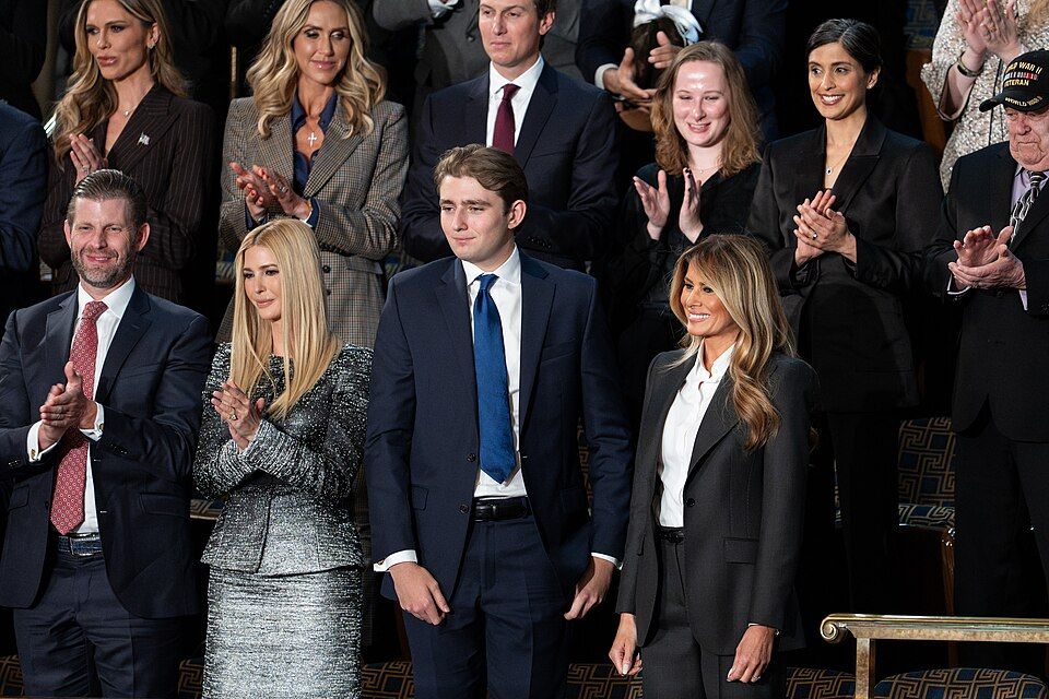 Barron Trump and family attending President Trump's State of the Union address, Tuesday, February 24, 2026