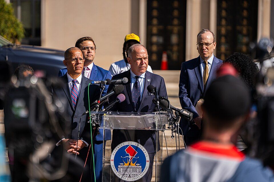 District of Columbia Attorney General Brian Schwalb holds a press conference in September 2024