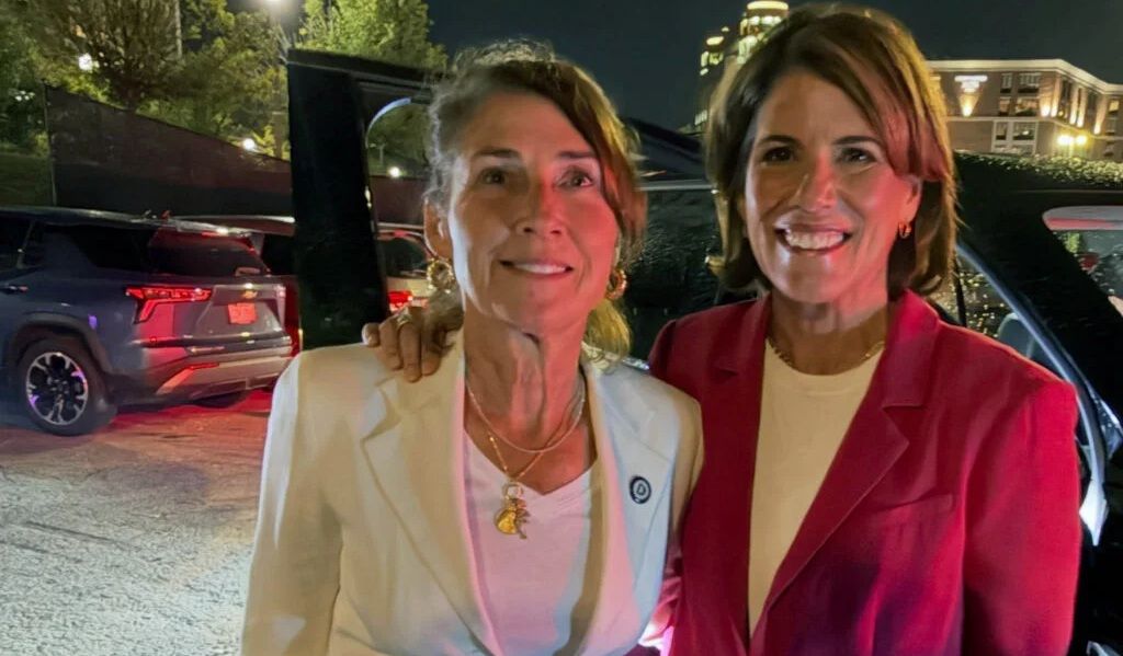 Liz Beretta-Perik (Left) with Rhode Island Democratic gubernatorial nominee Helena Buonanno Foulkes (Right). -- Image: Rhode Island Democratic Party Instagram