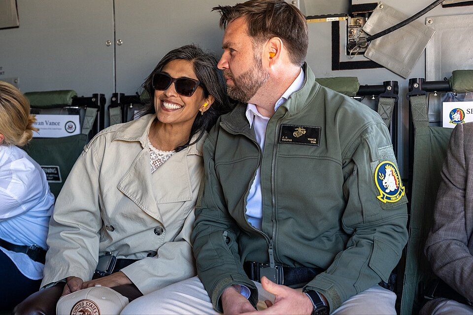 Vice President JD Vance and Second Lady Usha Vance during their visit to Camp Pendleton for the Marine Corps 250th Anniversary Demonstration.