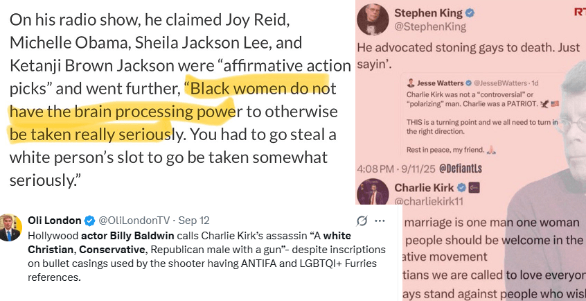 Compilation of X screenshots showing the false information being spread.