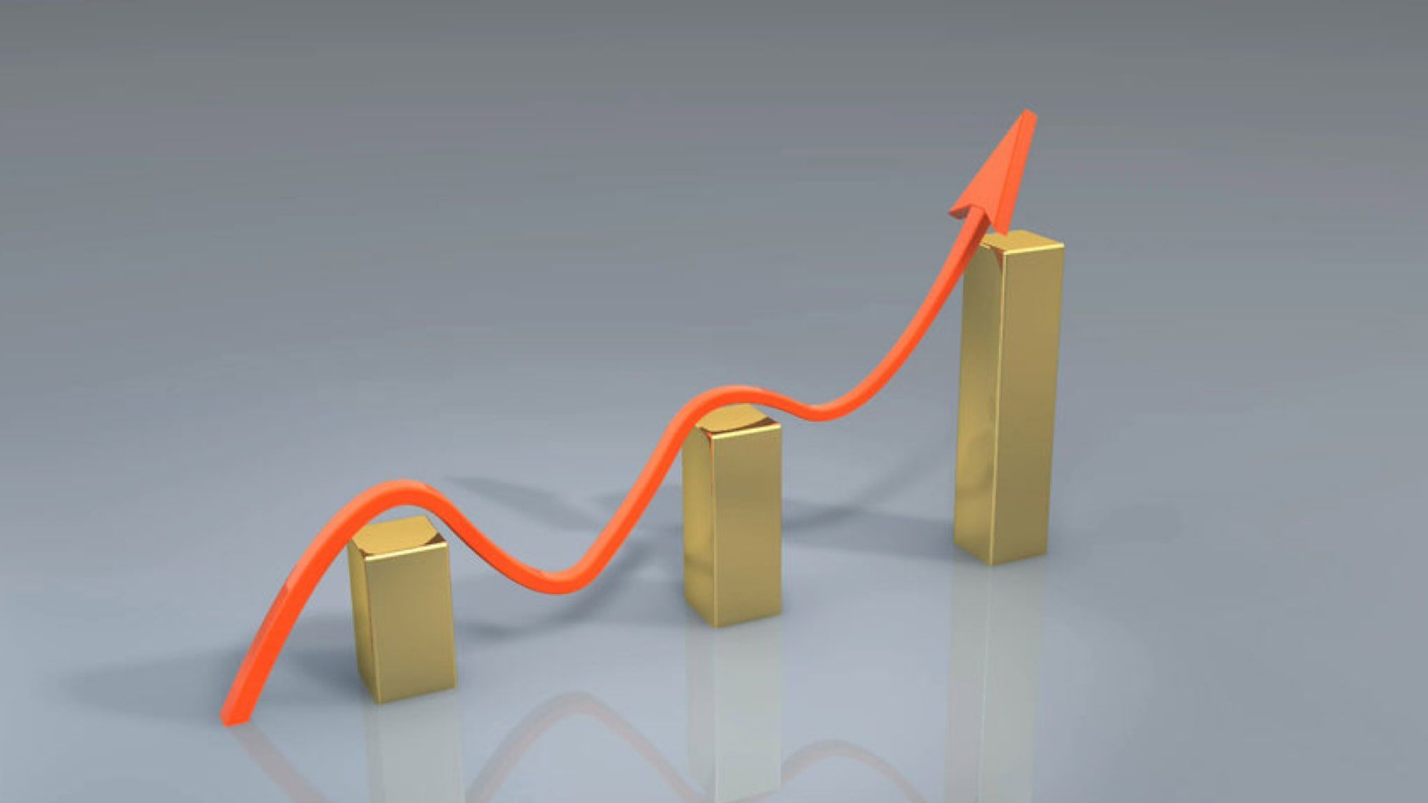 Abstract image, chart going up