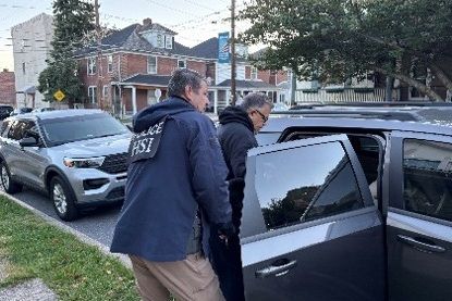 Osmal Sanchez Loy being taken into custody by ICE for unlawful voting in Allentown, Pa.