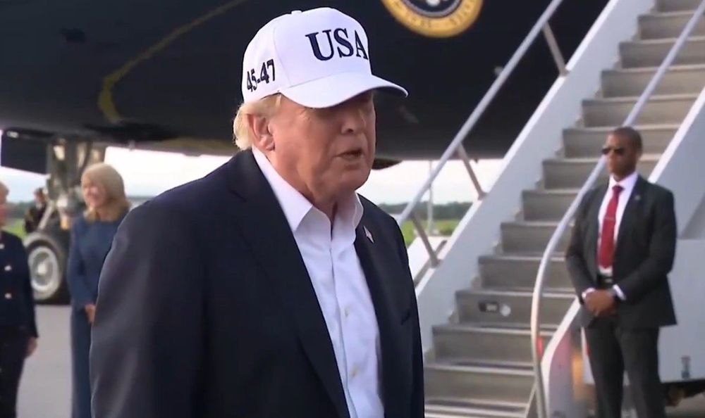 President Trump told reporters he will "look at it" in response to a reporters question about the 9/11 families' request to declassify remaining records. -- Image: Screenshot from the @RapidResponse47 X page