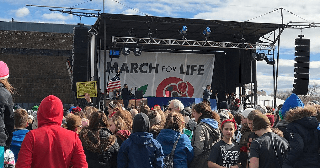 The stage at the March for Life 2017.