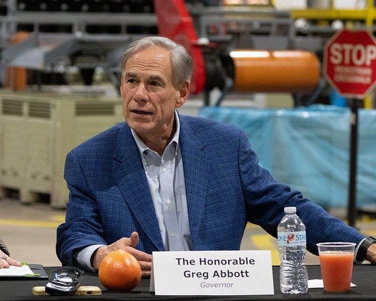 Texas Governor Greg Abbott in Edinburg, Texas, on Feb. 9, 2026.