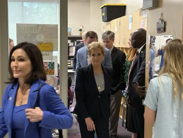 U.S. Department of Education Secretary Linda McMahon tours a Baton Rouge, Louisiana school