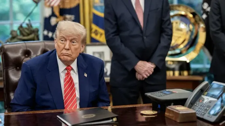 President Donald Trump in the Oval Office on May 8, 2025.