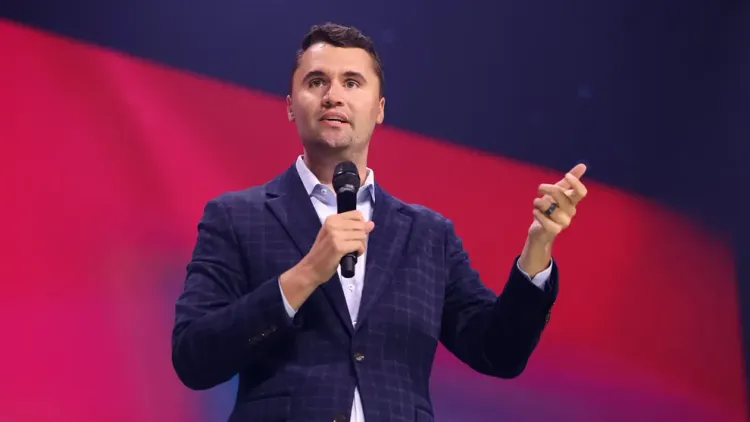 Charlie Kirk speaks at the 2025 Student Action Summit