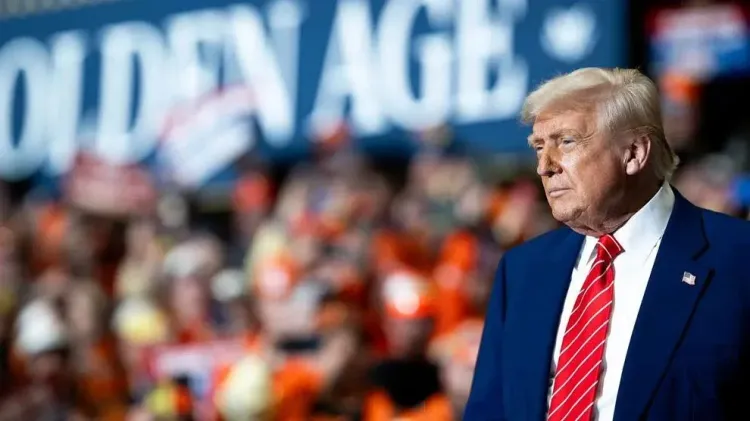 President Donald Trump delivers remarks on a partnership deal with U.S. Steel and Nippon Steel at the U.S. Steel Corporation-Irvin Works facility on May 30, 2025, in West Mifflin, Pennsylvania.