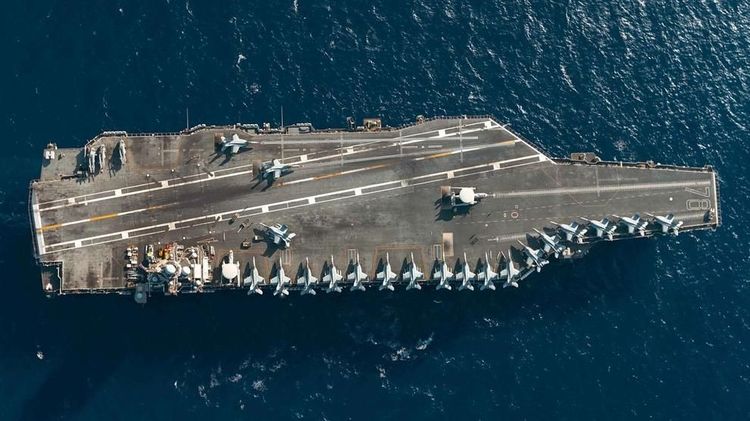 The USS Gerald R. Ford sails in the Ionian Sea on July 29, 2025, during NATO’s Neptune Strike.
