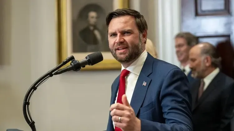 Vice President JD Vance delivers remarks at a Sports Council announcement in the Roosevelt Room of the White House, July 31, 2025.