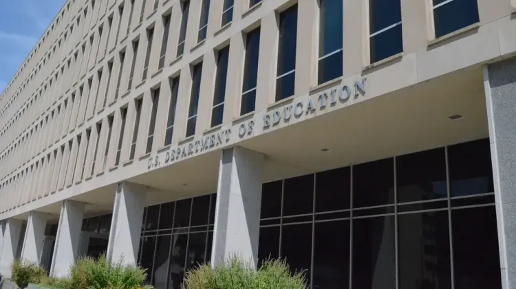 The U.S. Department of Education headquarters stands in Washington, July 29, 2025.