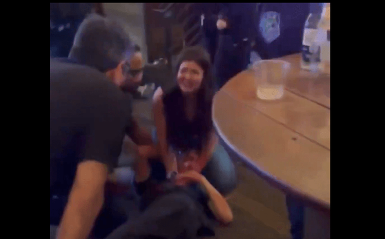 Screenshot of chaos following the shooting.