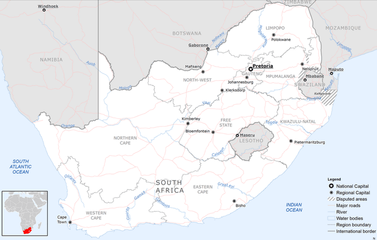 Map of South Africa