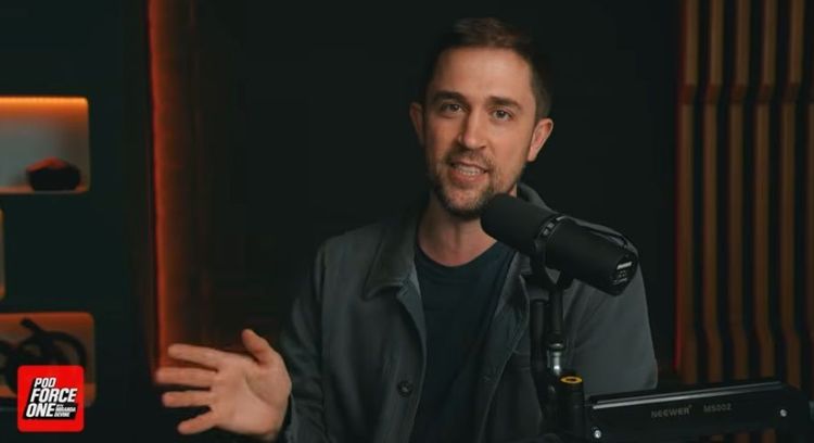 Screenshot of Christopher Rufo's appearance on Pod Force One.