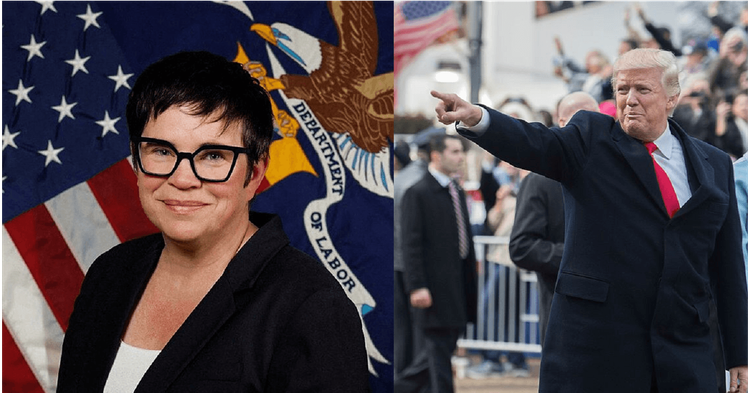 Split Image: Erika McEntarfer and President Trump