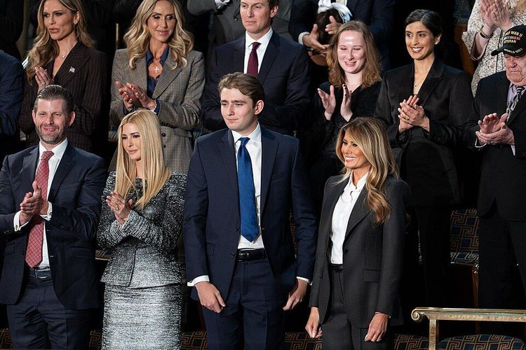 Barron Trump and family attending President Trump's State of the Union address, Tuesday, February 24, 2026