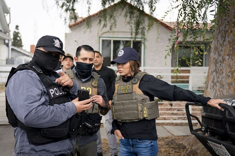  Immigration and Customs Enforcement (ICE) Enforcement and Removal Operations (ERO) in Los Angeles, California, June 12, 2025