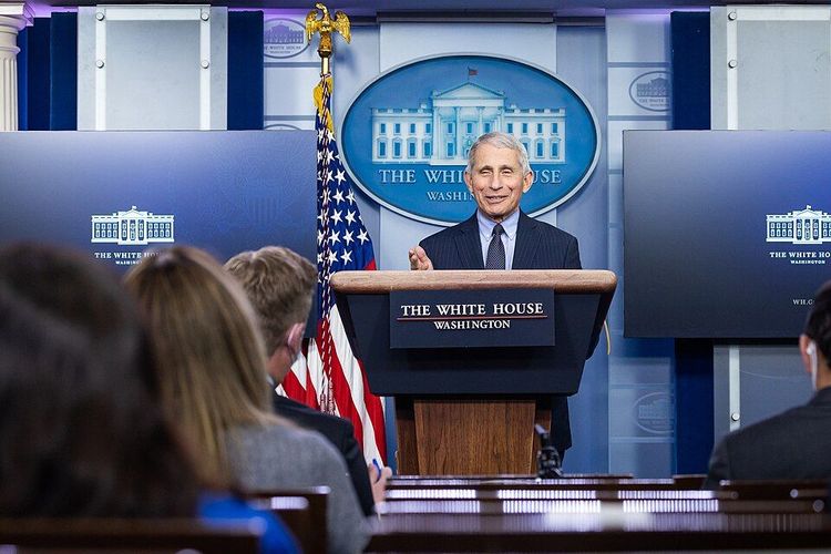 Dr. Anthony Fauci participates in a briefing Thursday, Jan. 21, 2021, in the James S. Brady Press Briefing Room of the White House. (Official White House Photo by Chandler West)