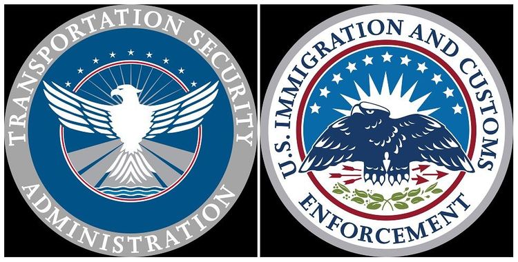 TSA and ICE logos.