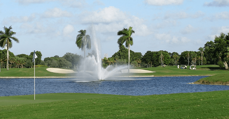 18th hole of the Blue Monster course at the Doral Golf Resort in Miami, Florida.