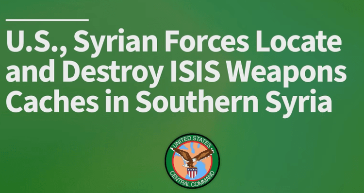 Screenshot of headline from CENTCOM's X page.