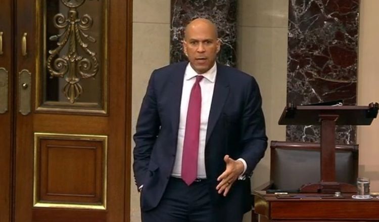 Corey Booker on Senate floor