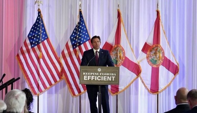 Governor Ron DeSantis announcing the creation of Florida DOGE in April, 2025