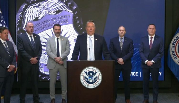 The DHS press conference announcing the investigation into OPT fraud. -- X screenshot