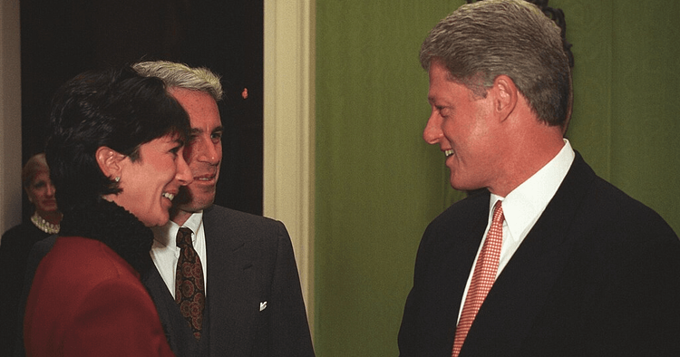 Epstein and Maxwell were photographed speaking with Clinton after the president made remarks at an event for donors to the White House restoration project.