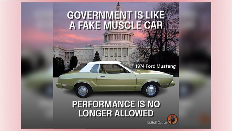 1974 Mustang in front of the Capital Building