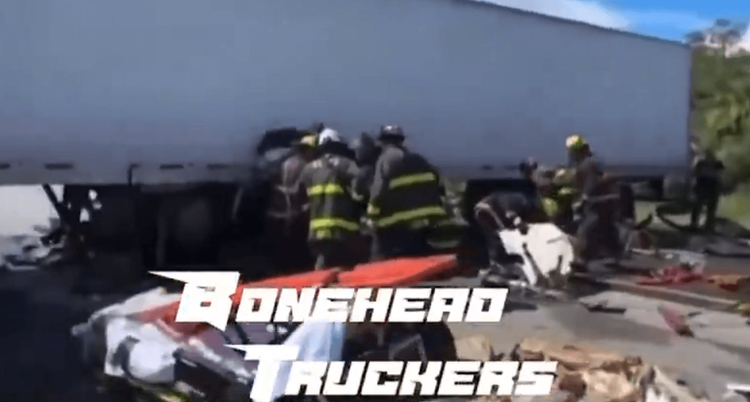 Crash seen with First responders working