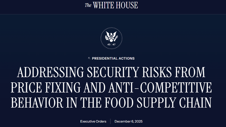 Screenshot of Executive Order from whithouse.gov