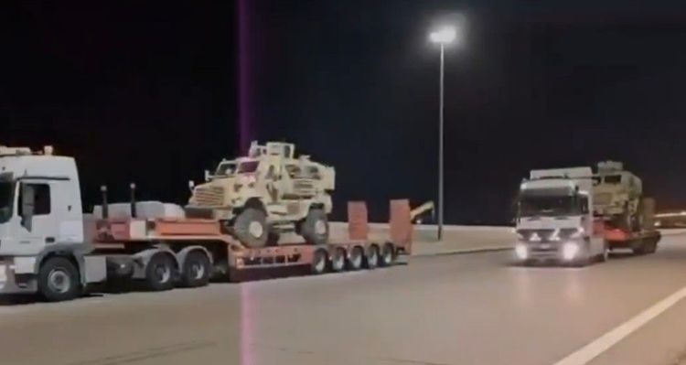 American military equipment was seen being removed from Iraq in video circulating on social media.