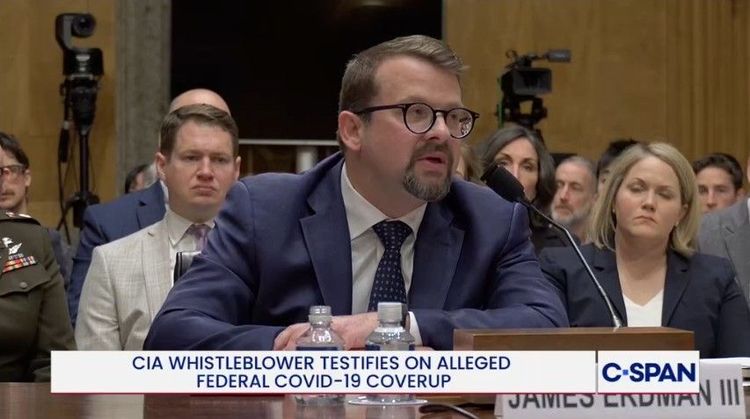 CIA whistleblower James Erdman testifies before the Senate Homeland Security & Governmental Affairs Committee