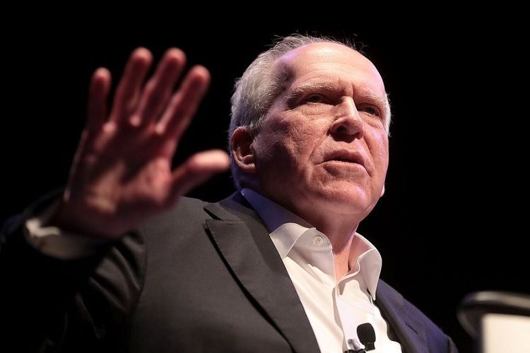Former Director of the Central Intelligence Agency John O. Brennan speaking at the 2019 John J. Rhodes Lecture