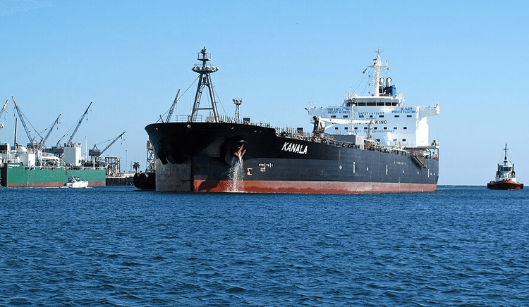 Malta flagged Tanker "Kanala" seen entering the port of Los Angeles