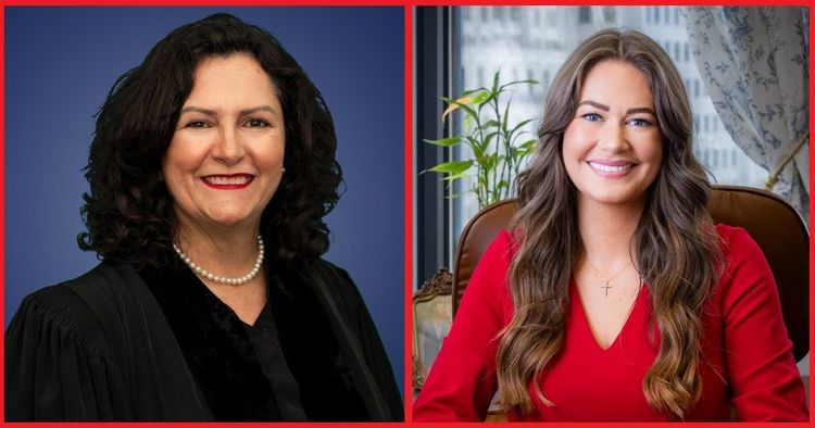 Judge Mavel Ruiz on left, Destiny Alvarez on right.