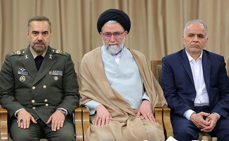 From left to right: Mohammad-Reza Ashtiani, Minister of Defense, Ismail Khatib, Minister of Intelligence, Amin-Hossein Rahimi, Minister of Justice.