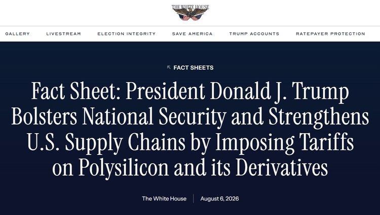 Screenshot of the White House fact sheet from https://www.whitehouse.gov/ 