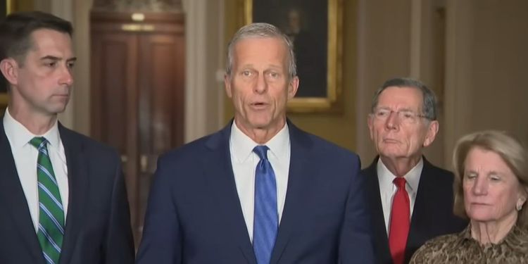 Senate GOP leaders held a press event Tuesday, March 18, 2026 ahead of the key vote.