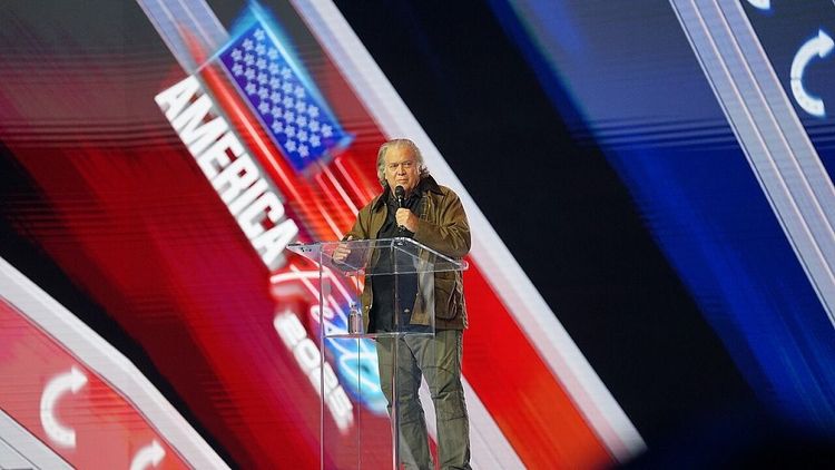 Steve Bannon at AmericaFest 2025 in Phoenix, AZ (December 20, 2025)