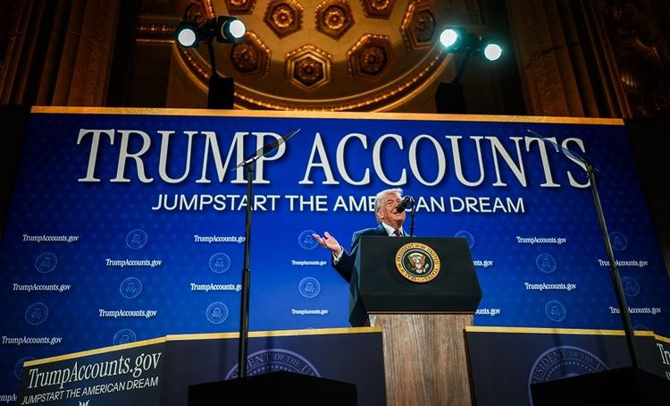 President Donald Trump announced the launch of the Trump Accounts program at the Andrew W. Mellon Auditorium in Washington, D.C., Wednesday, January 28, 2026.