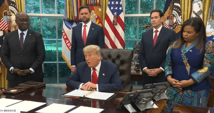 President Trump meets with representatives of the Congo and Rwanda