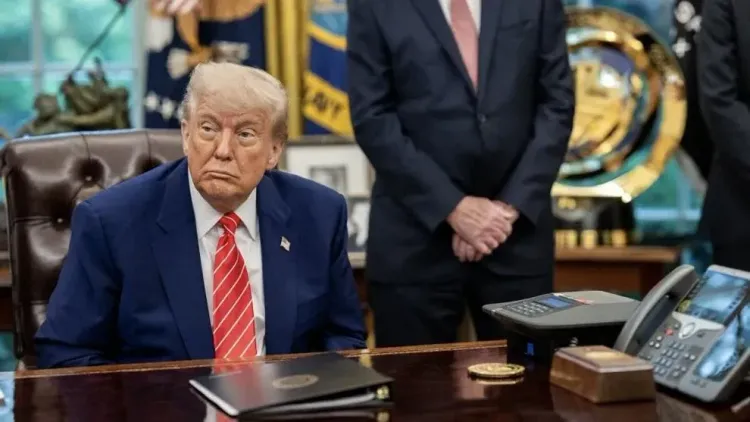 President Trump at his desk
